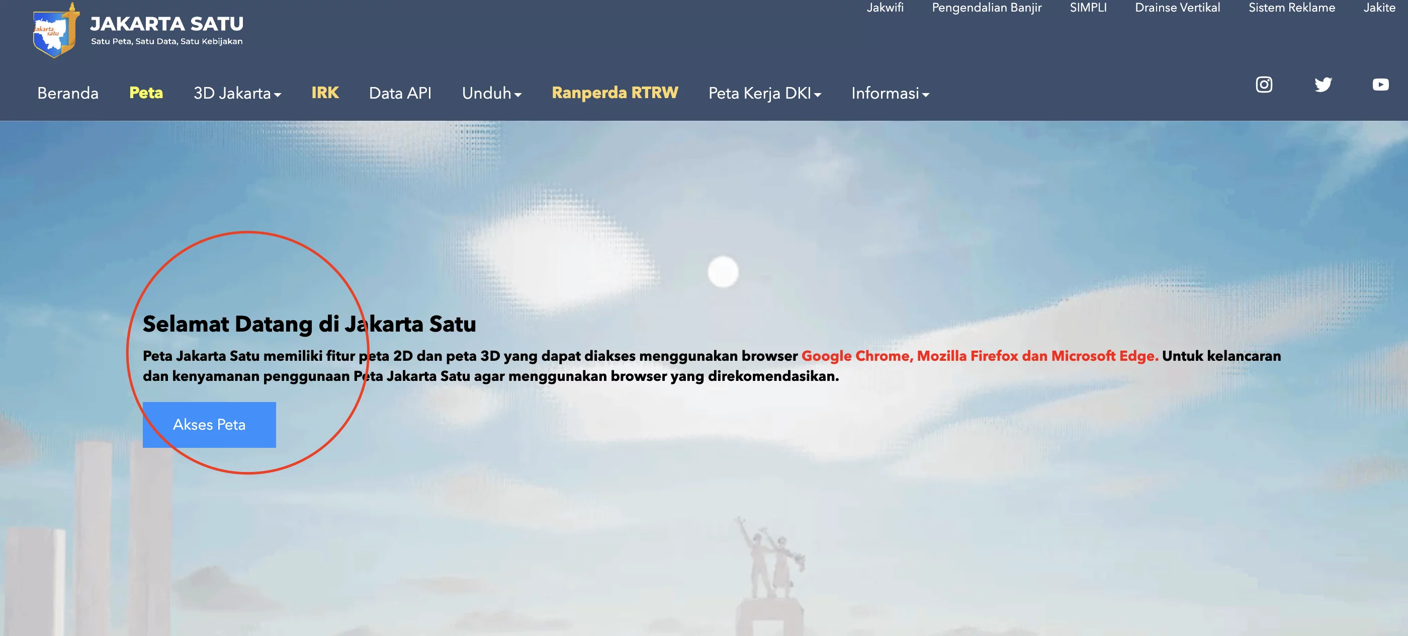 website jakarta satu Informasi Rencana Kota