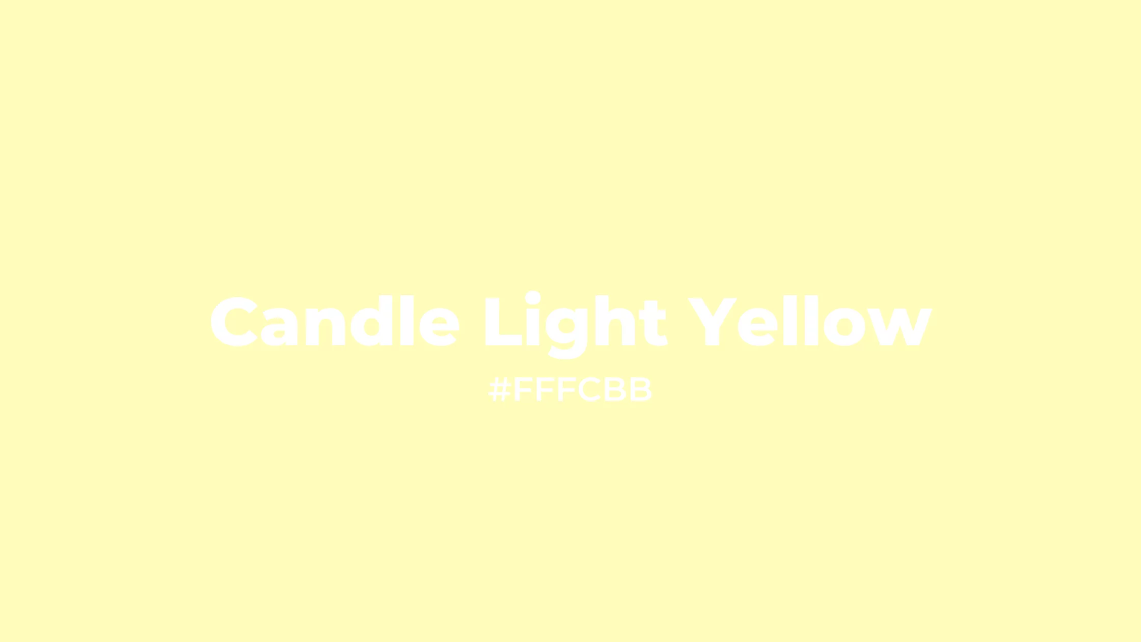 Warna Pastel: Candle Light Yellow